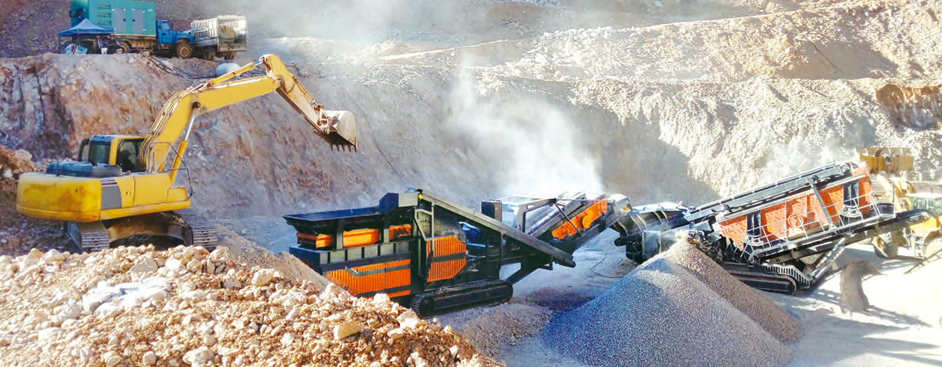 移動破碎篩分站